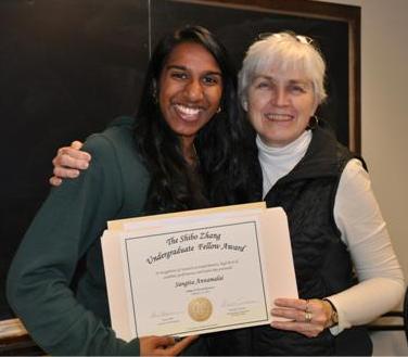 Sangita Annamalai, undergrad, and Peggy Lemaux, Principal Investigator